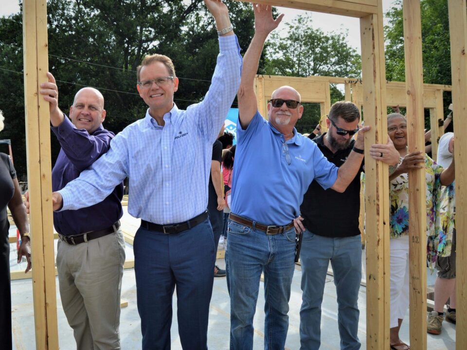 Polydeck's leadership at a volunteering event with Habitat for Humanity