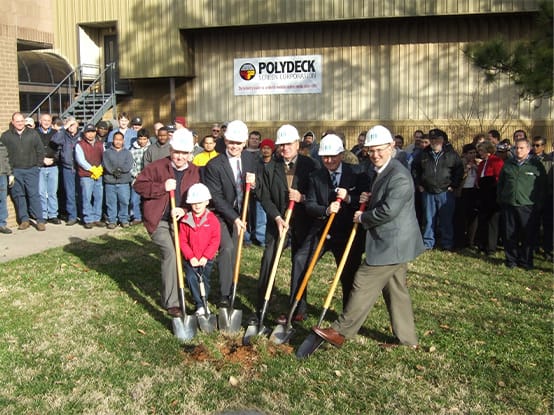 Groundbreaking at Polydeck's new HQ