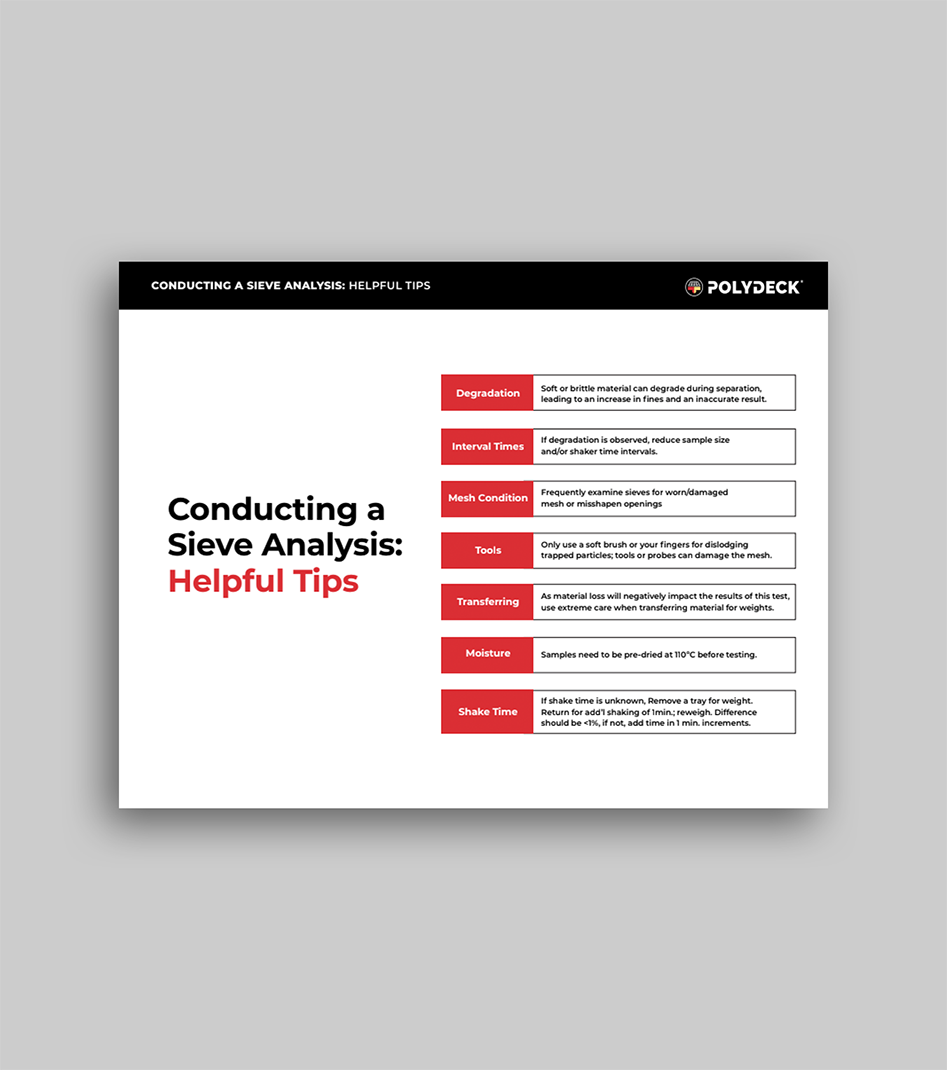 Polydeck's Gradation Analysis Helpful Tips Guide