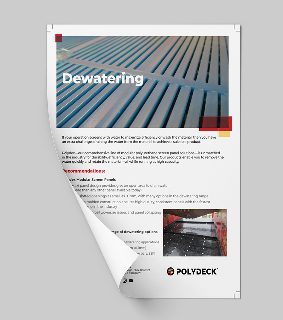 Polyedck's dewatering info sheet