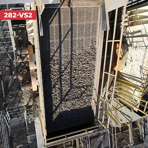 282-VS2 illustrating stable feed distribution and balanced screen performance.